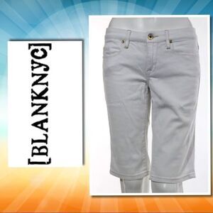 Blank NYC White Cotton Bermuda Shorts 27